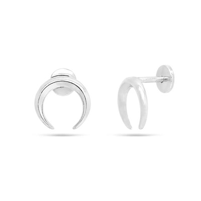 Серьги из серебра без вставки, Ю-25035р