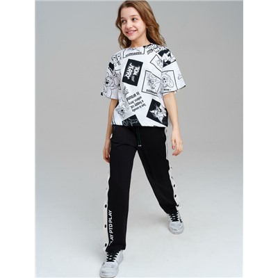 Фуфайка трикотажная для девочек (футболка)