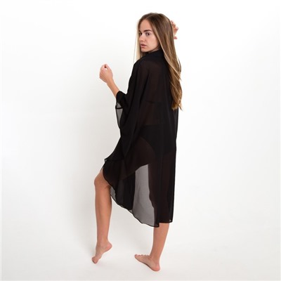 Туника пляжная женская, цвет чёрный, размер 46