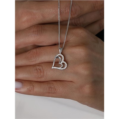 Подвеска из серебра с фианитами родированная 925 пробы 403012-488р