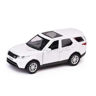 Машина металл Land Rover Discovery 12см, открыв. двери, инерц, белый, в коробке