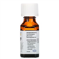 Aura Cacia, Чистое эфирное масло, лемонграсс, 15 мл (0,5 жидк. унции)
