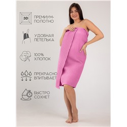 Полотенце вафельное банное большое Софатекс для бани  и сауны бохо