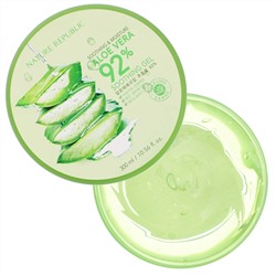 Nature Republic, Смягчающий и увлажняющий гель с алоэ вера (92%), 10,56 жидких унций (300 мл)