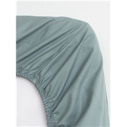 Простыня на резинке 2-спальная «Этель», 180×200+25 см, бирюзовая, перкаль