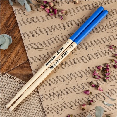 Барабанные палочки Music Life, 7 А, клен, синие