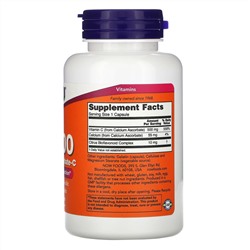 Now Foods, C-500, аскорбат кальция-C, 100 капсул