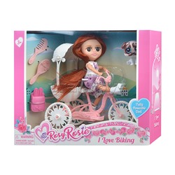 Кукла "Велопрогулка" с аксессуарами, в коробке