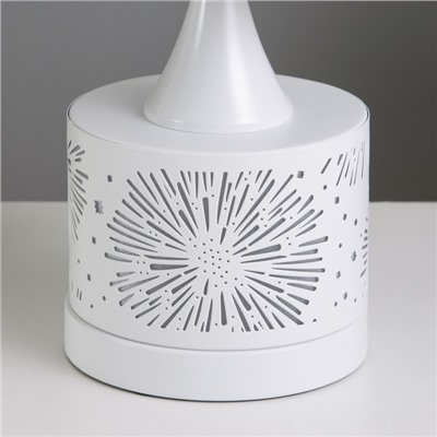 Аромалампа RISALUX «Салют», с подсветкой, Е27, 40 Вт, RGB, 13×13×30 см, белая