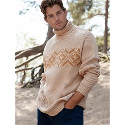 Свитер крупной фактурной вязки из мягкой пряжи из хлопка с акрилом