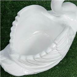 Декоративное кашпо для цветов «Лебедь», 2.5 л, 40×30×30 см, гипс