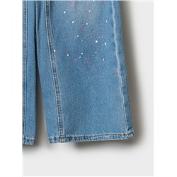 Брюки текстильные джинсовые для девочек