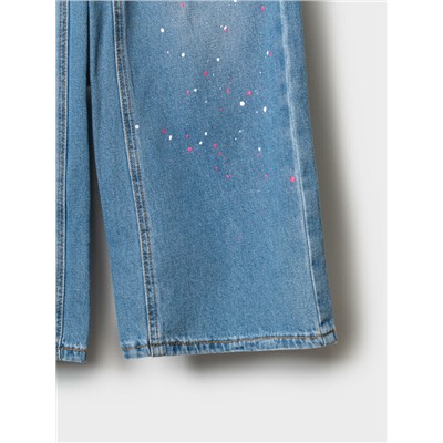 Брюки текстильные джинсовые для девочек