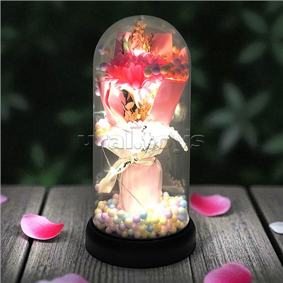 Светильник "Гвоздика" в коробке (розовый)