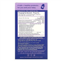 LoveBug Probiotics, пробиотик для послеродового периода, 20 млрд КОЕ, 30 капсул