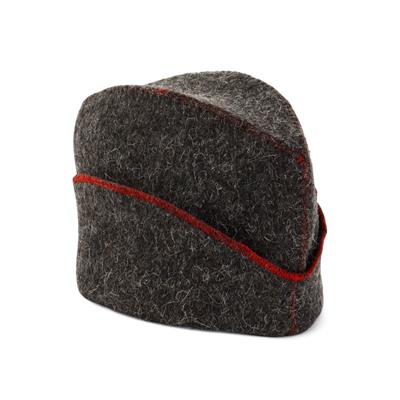 Шапка для бани и сауны «Пилотка», полиэфир 70%, шерсть 30%