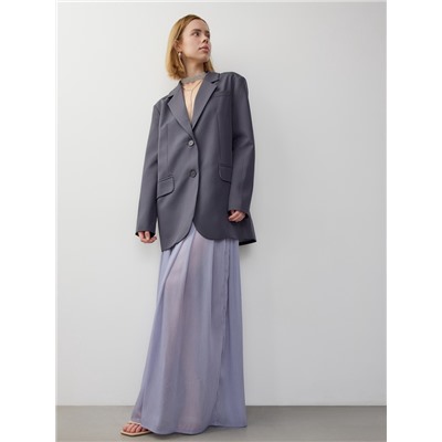 Юбка макси женская MINAKU: Casual Collection, серо-голубая, размер 46