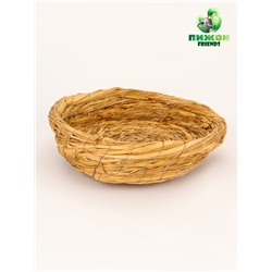 Гнездо для птиц плетёное из соломы, 20.5×4 см