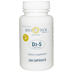 Bio Tech Pharmacal, D3-5 Cholecalciferol, 250 Capsules