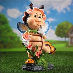 Садовая фигура из полистоуна «Пчёлка в панамке», 49×23×25 см