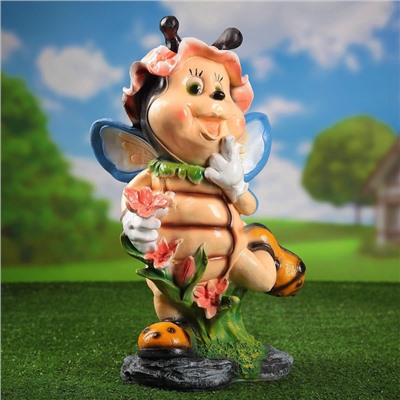 Садовая фигура из полистоуна «Пчёлка в панамке», 49×23×25 см