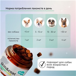 Favet Функциональное лакомство MultivitaminDog Soft Chews для кожи и шерсти для собак, 120 г