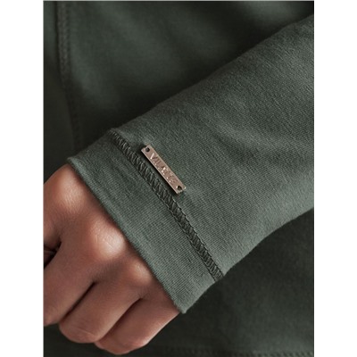 Лонгслив из премиального хлопка с эластаном