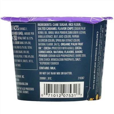 King Arthur Flour, Gluten Free, Chocolate Cake With Salted Caramel Chips, Single Serve Mix, 2.25 oz (64 g)