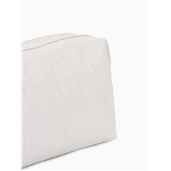 Косметичка ONE COLOR, на молнии, искусственная кожа, белая