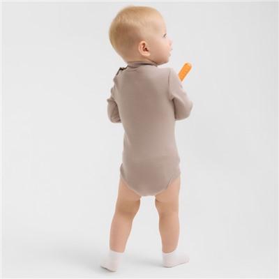 Боди - водолазка детская MINAKU, рост 62-68 см, коричневое