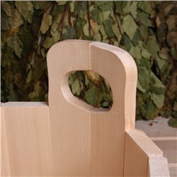 Шайка - таз для бани и сауны, 15 л, деревянная, нержавеющий обруч, «Добропаровъ»