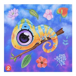 Аппликация наклейками по номерам. В тропиках