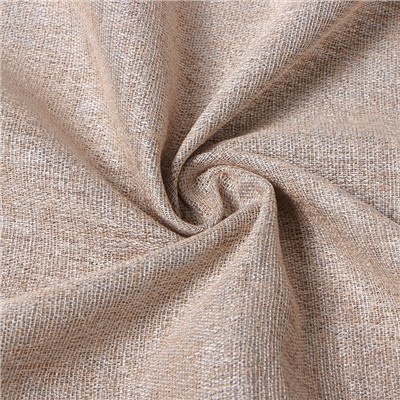 Штора блэкаут портьерная «Этель» Natural, 270×300 см, бежевая, рогожка 275 г/м²