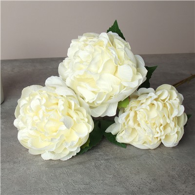 Цветок искусственный Пион букет 78 см / SK-01 /уп 2/300/ (Бежевый)