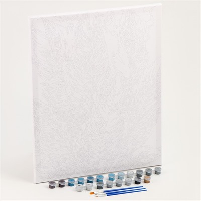 Картина по номерам на холсте с подрамником с золотой краской «Перья», 40×50 см