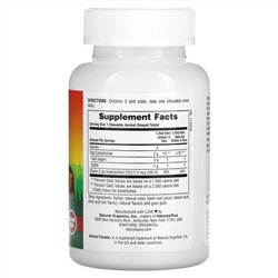 Nature's Plus, Source of Life, Animal Parade, витамин D3, без сахара, с натуральным вкусом черешни, 12,5 мкг (500 МЕ), 90 таблеток в форме животных