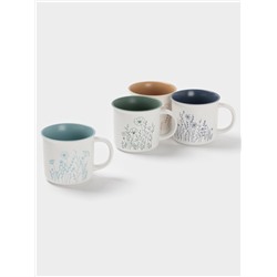 Набор кружек Доляна «Летний луг», 4 шт., 420 мл, 13×9.8×9 см, белый