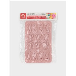 Форма для мармелада Доляна «Морской мир», силикон, 22×14×1 см, 14 ячеек, МИКС