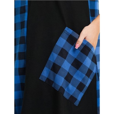 Халат Валерия (Синяя клетка)