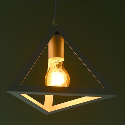 Светильник подвесной «Пирамида» 1×40 Вт E27 белый 16×16×116 см