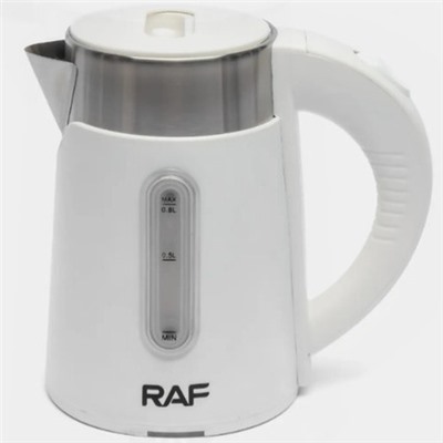 7936 Чайник электр. R-7936 (800Вт 0,8л пласт.кор БЕЛЫЙ/ЧЕРНЫЙ) RAF (х1) - АКЦИЯ