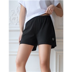 Короткие шорты с поясом на резинке из эластичного хлопка