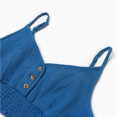 Топ укороченный женский MIST Muslin размер L, синий