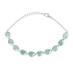 Браслет, изумруд берилл, Груша