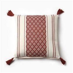Наволочка декоративная «Этель», сканди, 45×45 см, бордовая