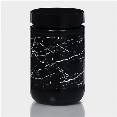 Банка для сыпучих «Марбл», 660 мл, стекло