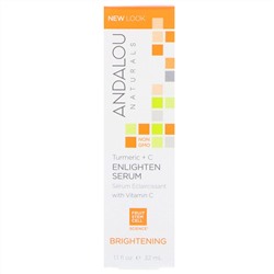 Andalou Naturals, осветляющая сыворотка, с куркумой и витамином C, 32 мл (1,1 жидк. унции)