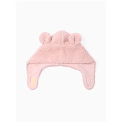 Шапка ушанка детская «Крошка Я», размер 48-50, пудровая