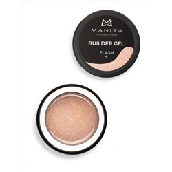 MANITA Гель моделирующий для ногтей с хлопьями юки / Builder Gel Flash №04, 15 мл 28221