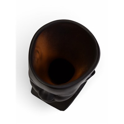 Декоративное кашпо для цветов «Негритянка», 1.3 л, 14×20×12 см, керамика, чёрное